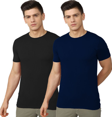 OrrganicChics Solid Men Round Neck Multicolor T-Shirt