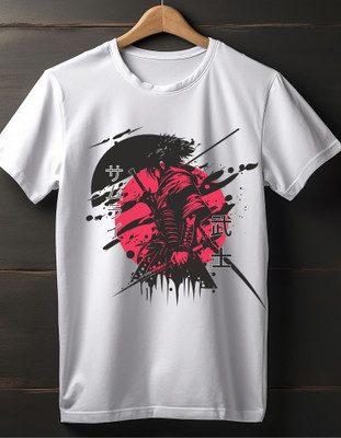 TDFASHIONNS Graphic Print Men Round Neck White T-Shirt