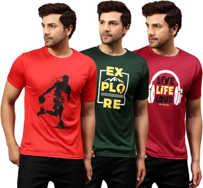 Garmin Graphic Print Men Round Neck Multicolor T-Shirt