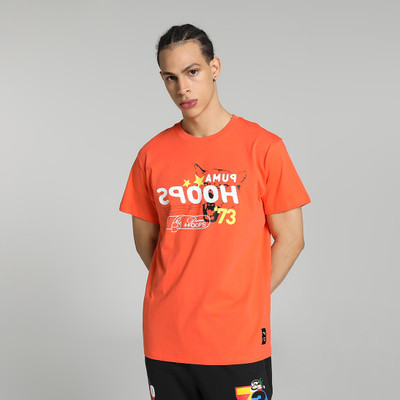 PUMA Printed Men Round Neck Orange T-Shirt