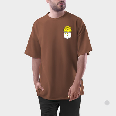 The Modern Soul Printed Men Round Neck Brown T-Shirt
