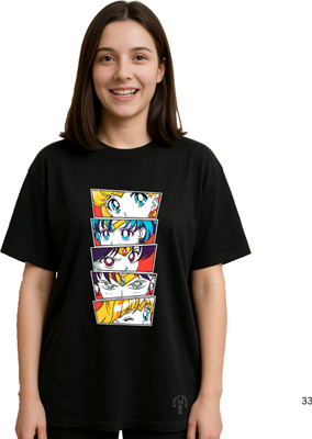 Makeitbharat Graphic Print Men Round Neck Black T-Shirt