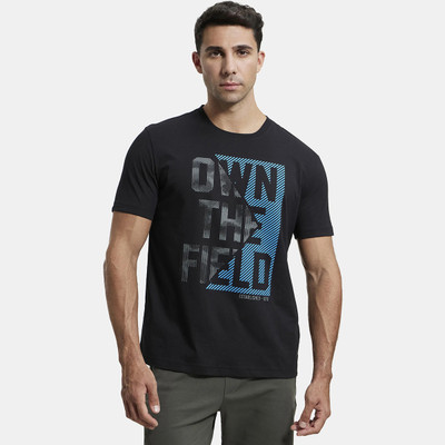 JOCKEY Graphic Print Men Round Neck Black T-Shirt