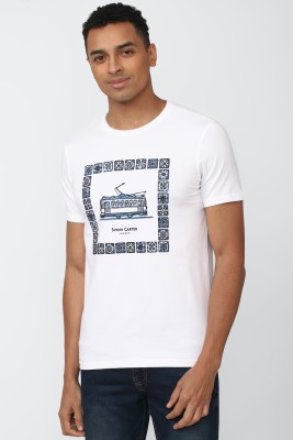 Simon Carter London Graphic Print Men Crew Neck White T-Shirt