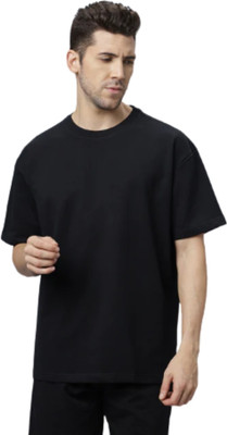CULPEO Solid Men Round Neck Black T-Shirt