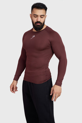 FuaarK Solid Men Round Neck Reversible Brown T-Shirt