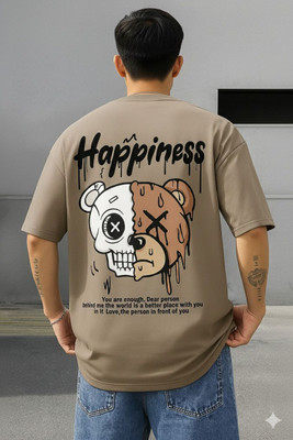 DRIFTH Graphic Print Men Round Neck Beige T-Shirt