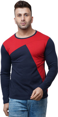 Zoby Colorblock Men Round Neck Multicolor T-Shirt