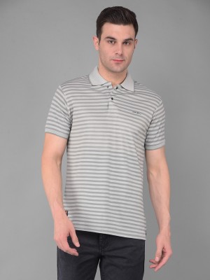 COBB ITALY Striped Men Polo Neck Green T-Shirt