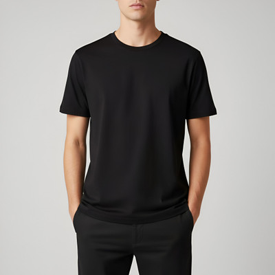Tanushk Solid Men Round Neck White T-Shirt