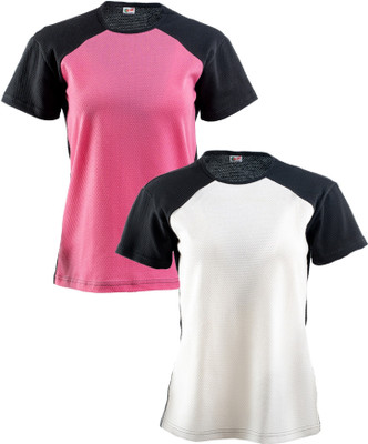 VEE SAA Solid Women Round Neck Multicolor T-Shirt
