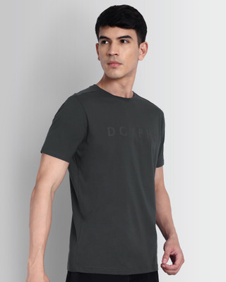 DCYPHR Solid Men Crew Neck Grey T-Shirt