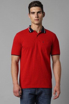 LOUIS PHILIPPE Solid Men Polo Neck Red T-Shirt