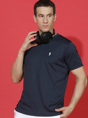 EPPE Solid Men Round Neck Blue T-Shirt