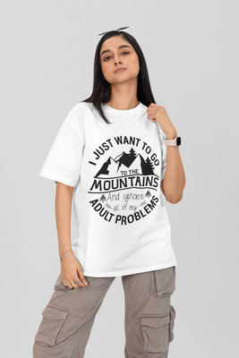 Stylewill Graphic Print Women Round Neck White T-Shirt