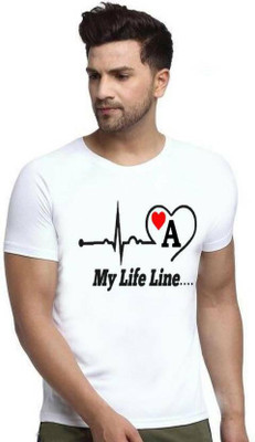 AnilKumarMart Printed Men Round Neck Reversible White T-Shirt