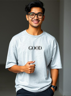 UrGear Printed Men Round Neck White T-Shirt