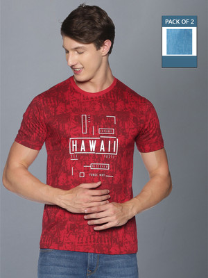 Force NXT Self Design Men Round Neck Multicolor T-Shirt