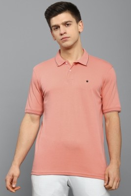 LOUIS PHILIPPE Solid Men Polo Neck Pink T-Shirt