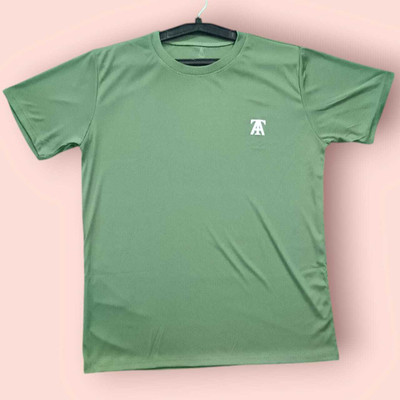 Toxic ADDICTION Solid Men Round Neck Green T-Shirt