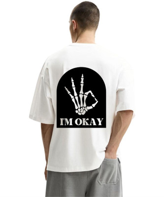 fashnobic Printed Men Round Neck White T-Shirt