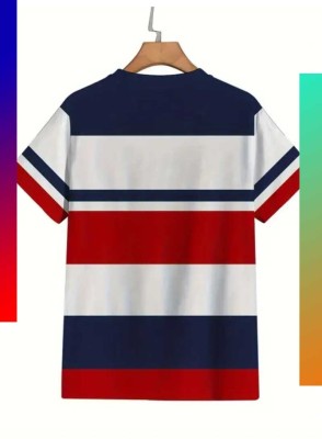 gresa Striped Men Round Neck Multicolor T-Shirt