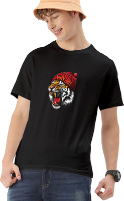 JUARI BE A GENTLEMAN Printed Men Round Neck Black T-Shirt
