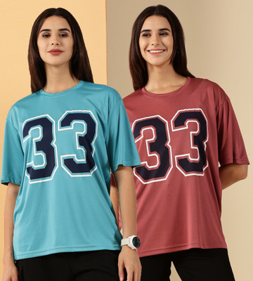 Diversify Printed Women Round Neck Multicolor T-Shirt