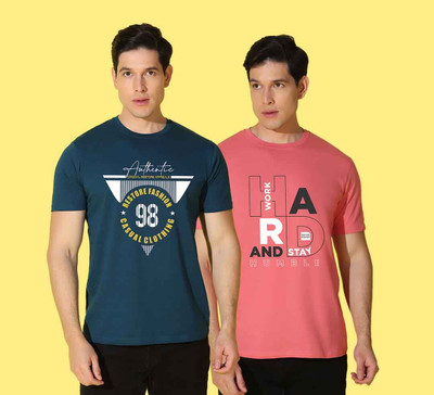 WOOSTRO Graphic Print Men Round Neck Multicolor T-Shirt