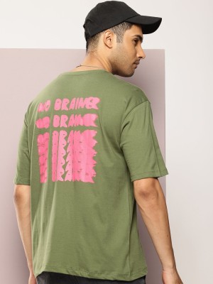 Kook N Keech Printed Men Round Neck Green T-Shirt