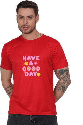 Shiv Junction Graphic Print Men Round Neck Red T-Shirt
