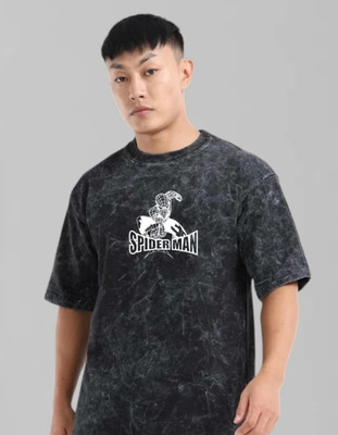 Hoffbuddy Graphic Print Men Crew Neck Black T-Shirt