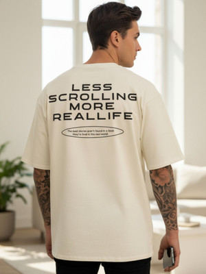annnackel Graphic Print Men Round Neck White T-Shirt