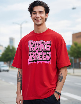 Smartees Printed Men Round Neck Red T-Shirt