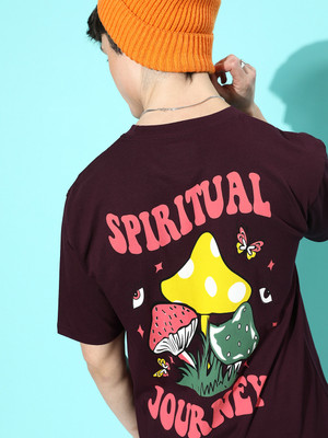 DIFFERENCE OF OPINION Graphic Print Men Round Neck Purple T-Shirt