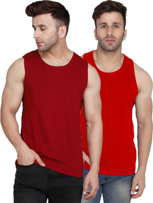 SLOWLORIS Solid Men Round Neck Multicolor T-Shirt