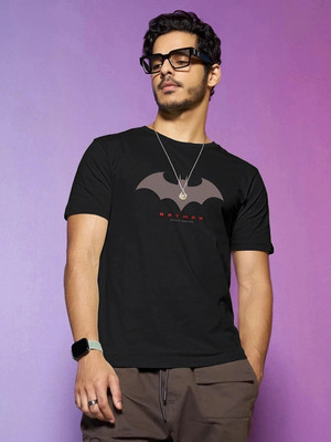 BEWAKOOF Graphic Print Men Round Neck Black T-Shirt