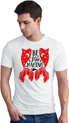 Seek Buy Love Printed Men Round Neck White T-Shirt