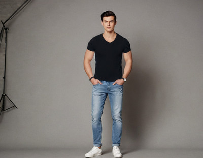 RR Solid Men Round Neck White T-Shirt
