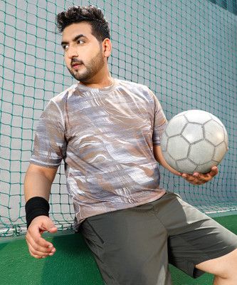 Instafab Plus Printed Men Crew Neck Multicolor T-Shirt