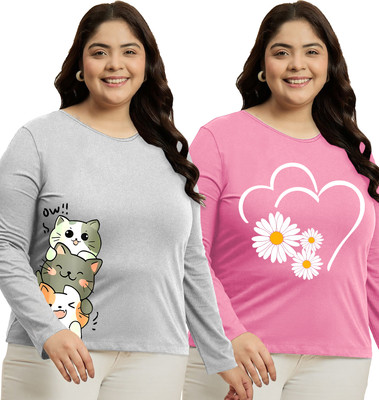 Elite soul Typography Women Round Neck Multicolor T-Shirt