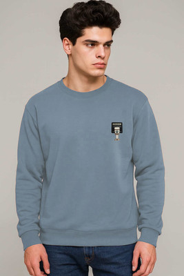 nikline Full Sleeve Solid Men Sweatshirt