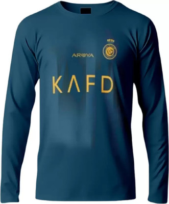 MSV Printed Men Round Neck Dark Blue T-Shirt