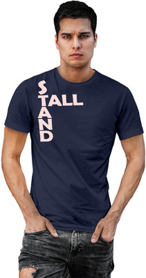 Fighterhero Printed Men Round Neck Navy Blue T-Shirt