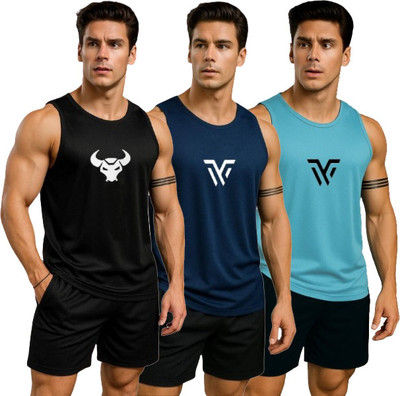 dashzone Printed Men Round Neck Multicolor T-Shirt