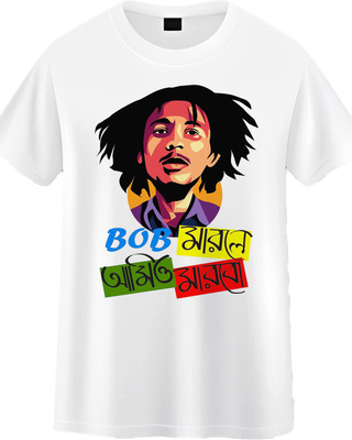 Ashu Fashions Graphic Print Men Round Neck White T-Shirt