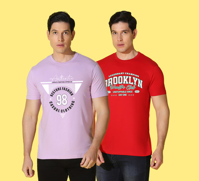 WOOSTRO Graphic Print Men Round Neck Multicolor T-Shirt