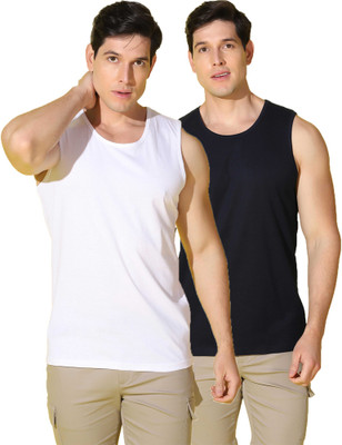 WOOSTRO Solid Men Scoop Neck Multicolor T-Shirt
