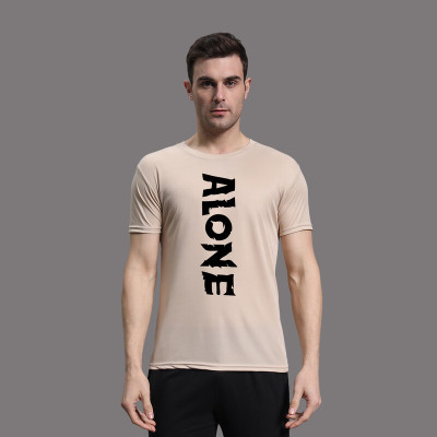 InkTees Printed Men Round Neck Beige T-Shirt