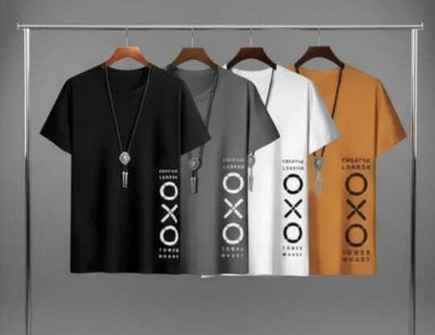 CONVENTIONAL ATTITUDE Superhero, Typography, Graphic Print Men Round Neck Black, Grey, White T-Shirt